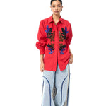CELESTICH' RED SHIRT - Kanika Goyal Label