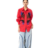 CELESTICH' RED SHIRT - Kanika Goyal Label