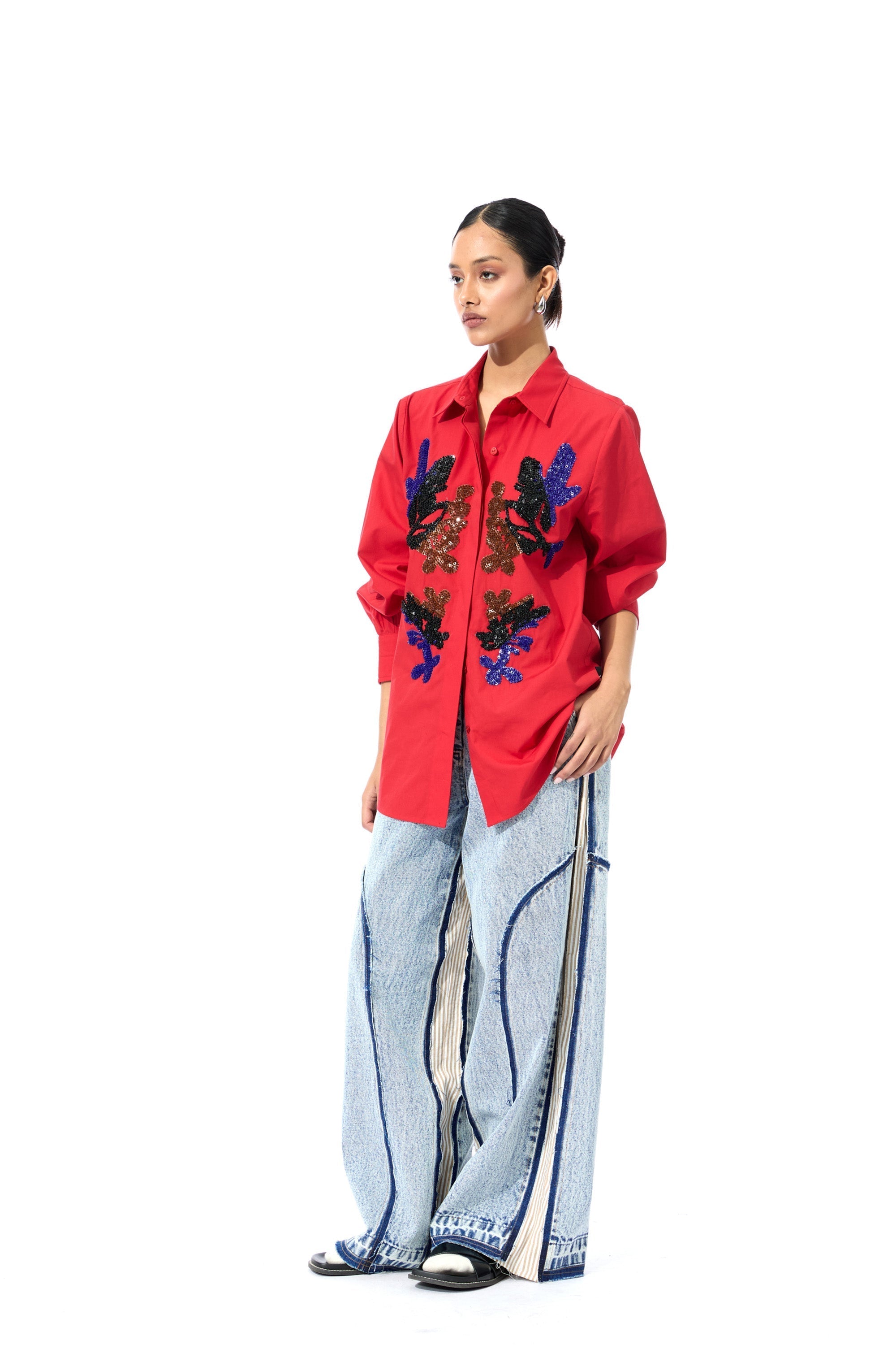 CELESTICH' RED SHIRT - Kanika Goyal Label
