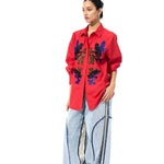 CELESTICH' RED SHIRT - Kanika Goyal Label