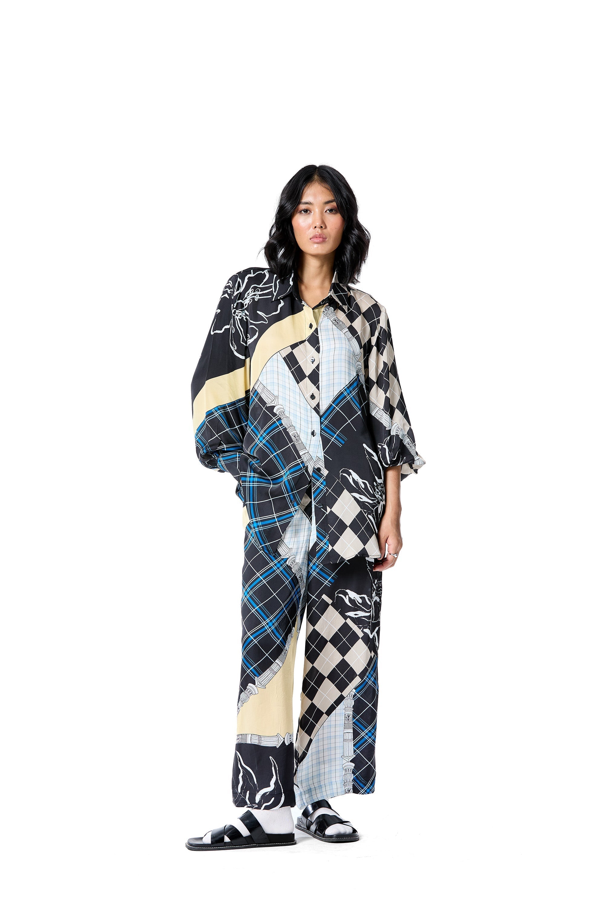 CHECK MAZE COORDINATED SET - Kanika Goyal Label