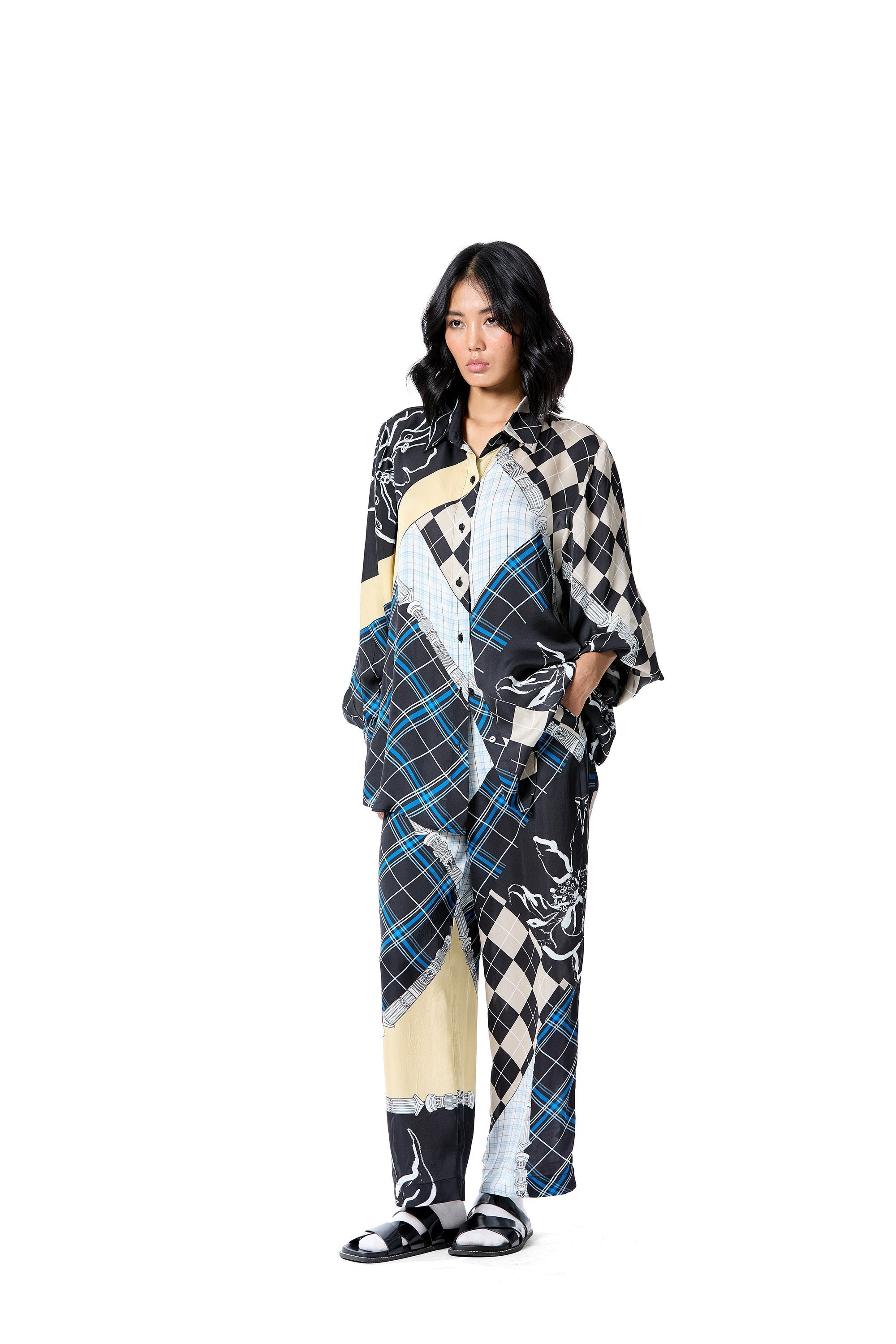 CHECK MAZE COORDINATED SET - Kanika Goyal Label