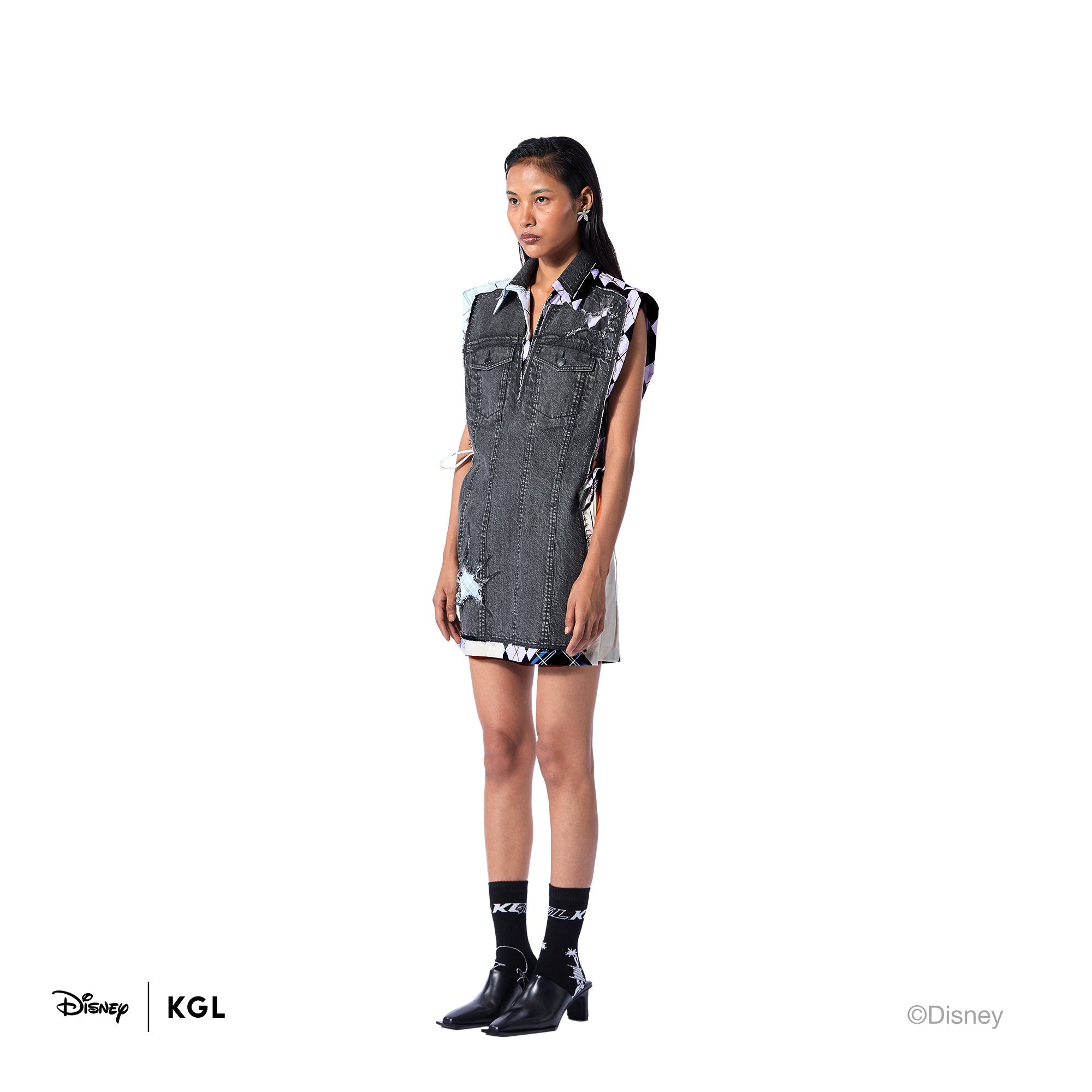 CHECK MAZE' DENIM DRESS - Kanika Goyal Label