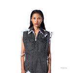 CHECK MAZE' DENIM DRESS - Kanika Goyal Label