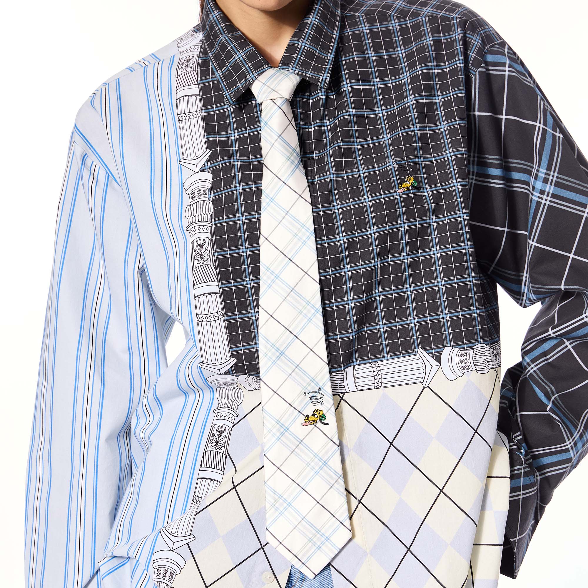 CHECK MAZE' PRINTED TIE - Kanika Goyal Label