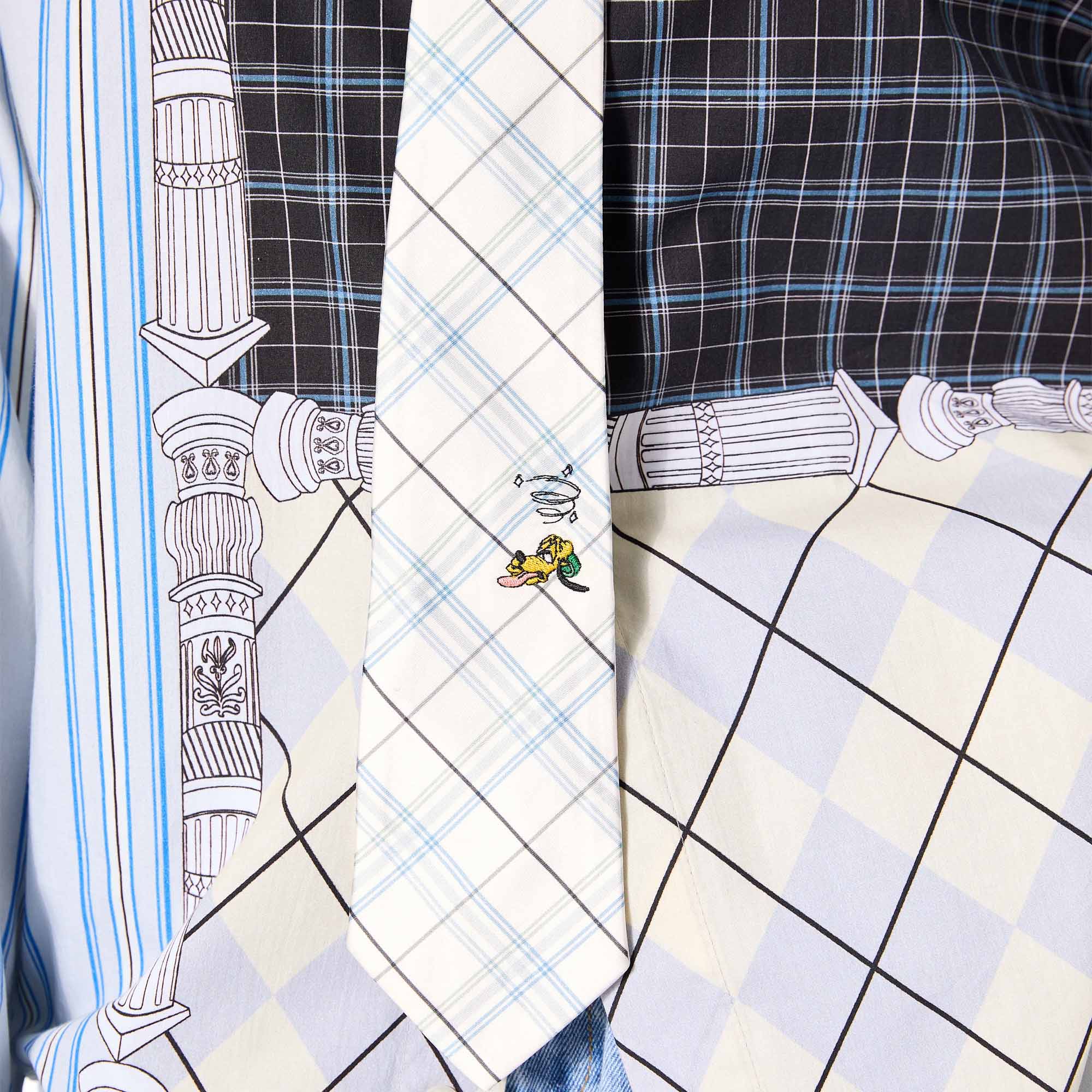 CHECK MAZE' PRINTED TIE - Kanika Goyal Label