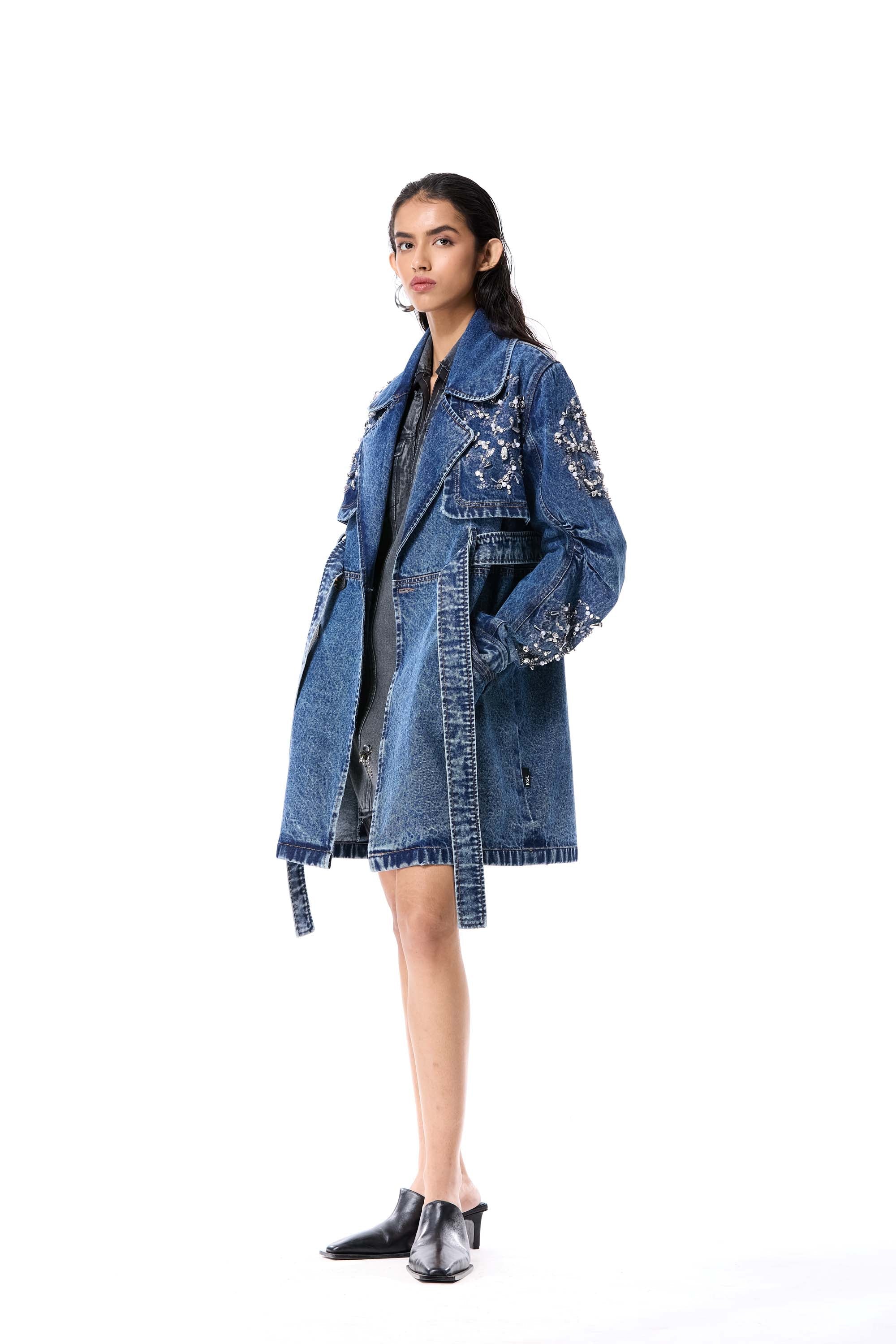 CHROMAVINE DENIM TRENCH - Kanika Goyal Label
