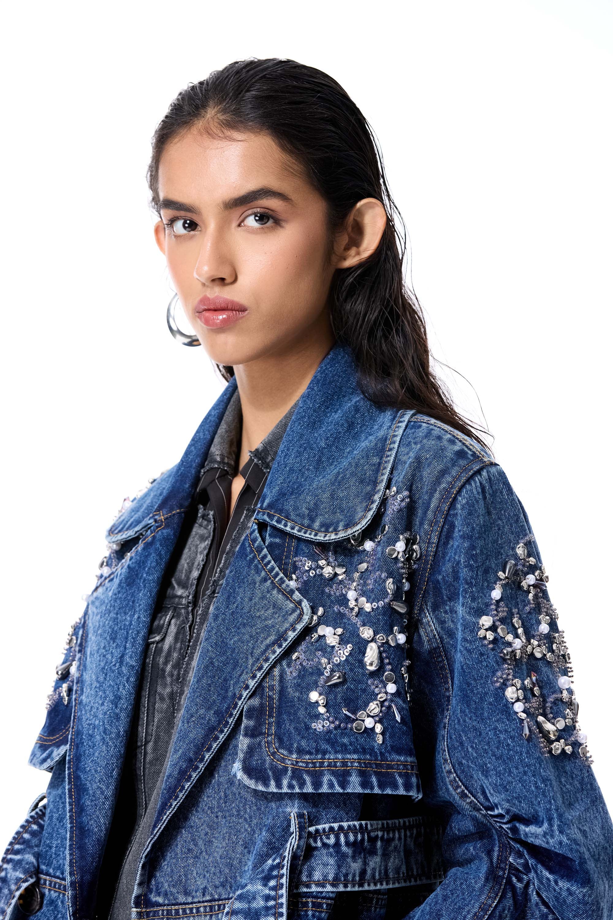 CHROMAVINE DENIM TRENCH - Kanika Goyal Label