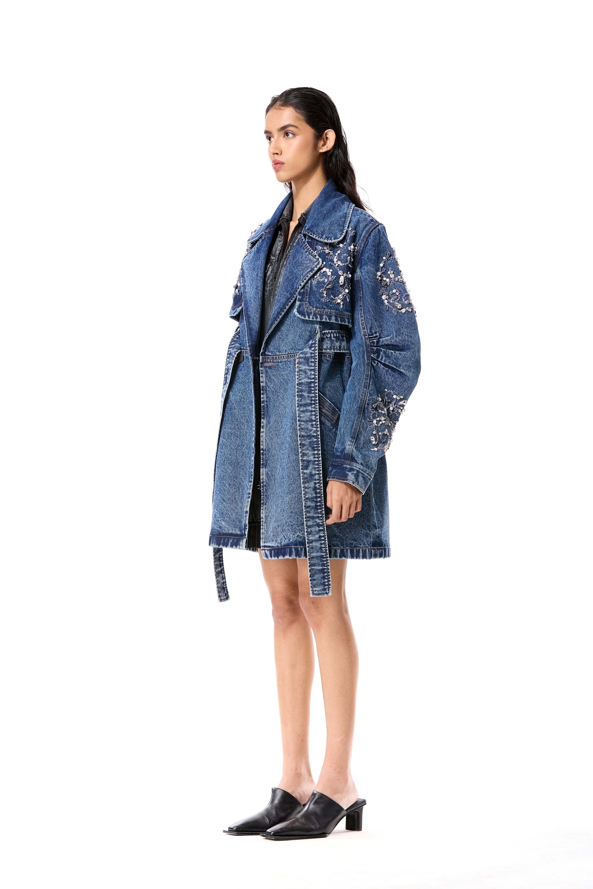 CHROMAVINE DENIM TRENCH - Kanika Goyal Label