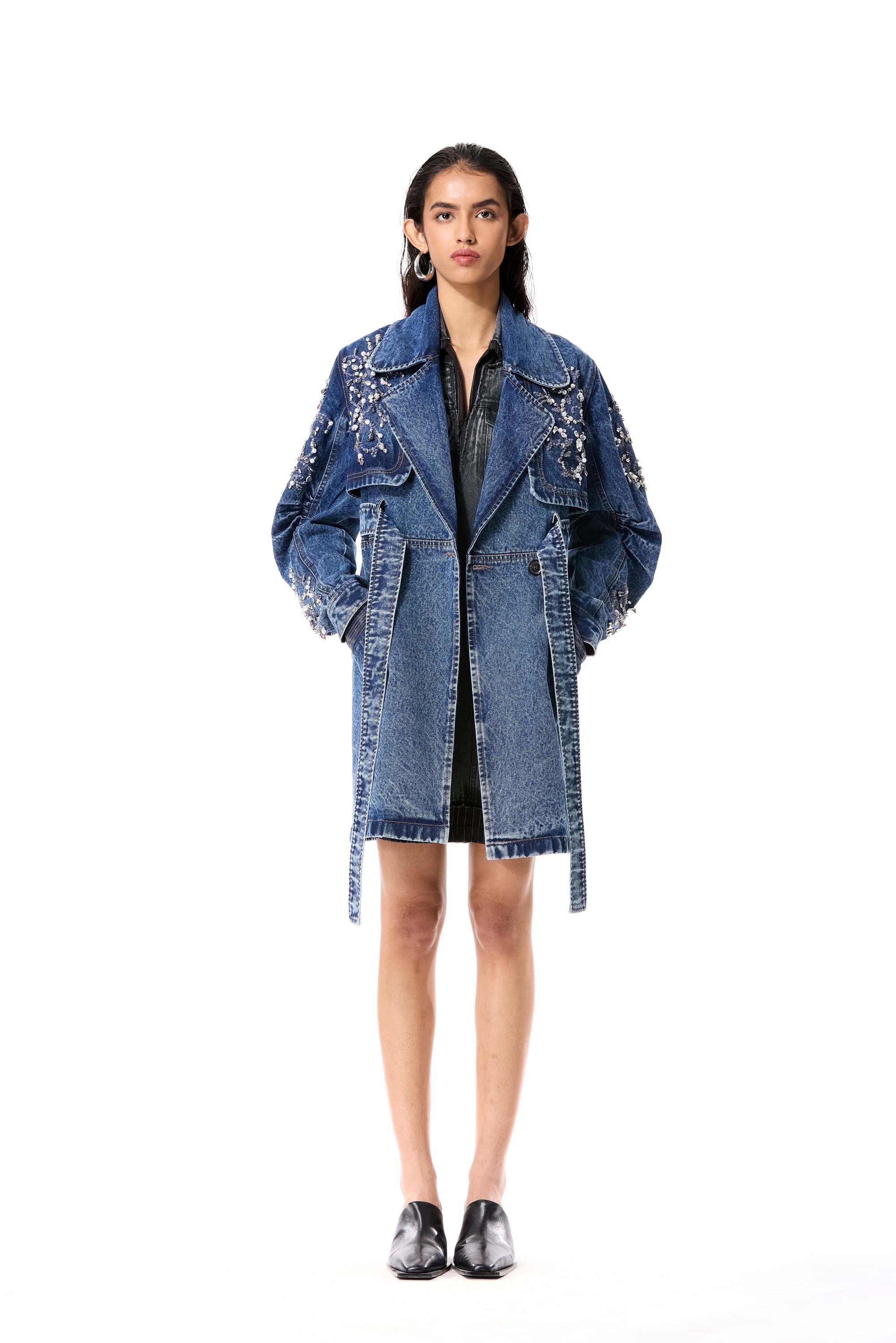 CHROMAVINE DENIM TRENCH - Kanika Goyal Label