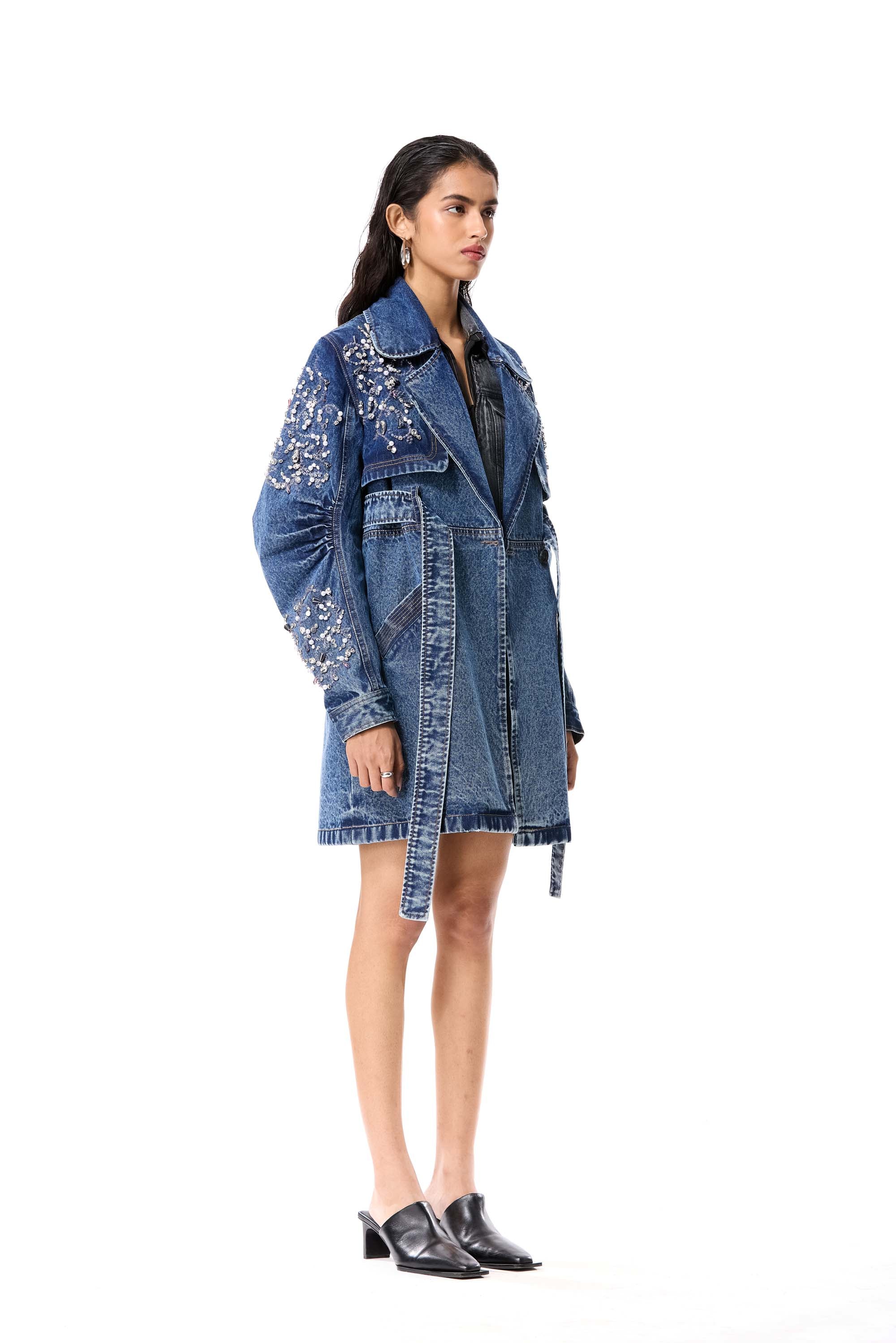 CHROMAVINE DENIM TRENCH - Kanika Goyal Label