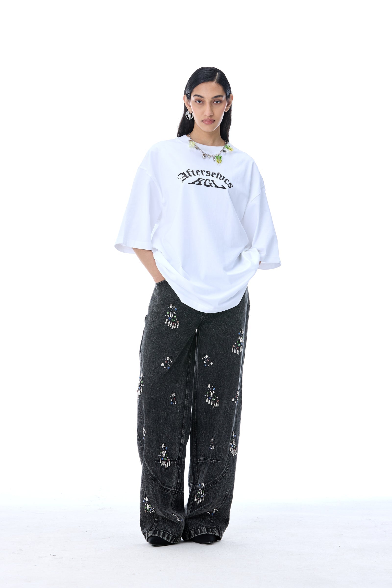 CHROME DAWN' DENIM PANTS - Kanika Goyal Label