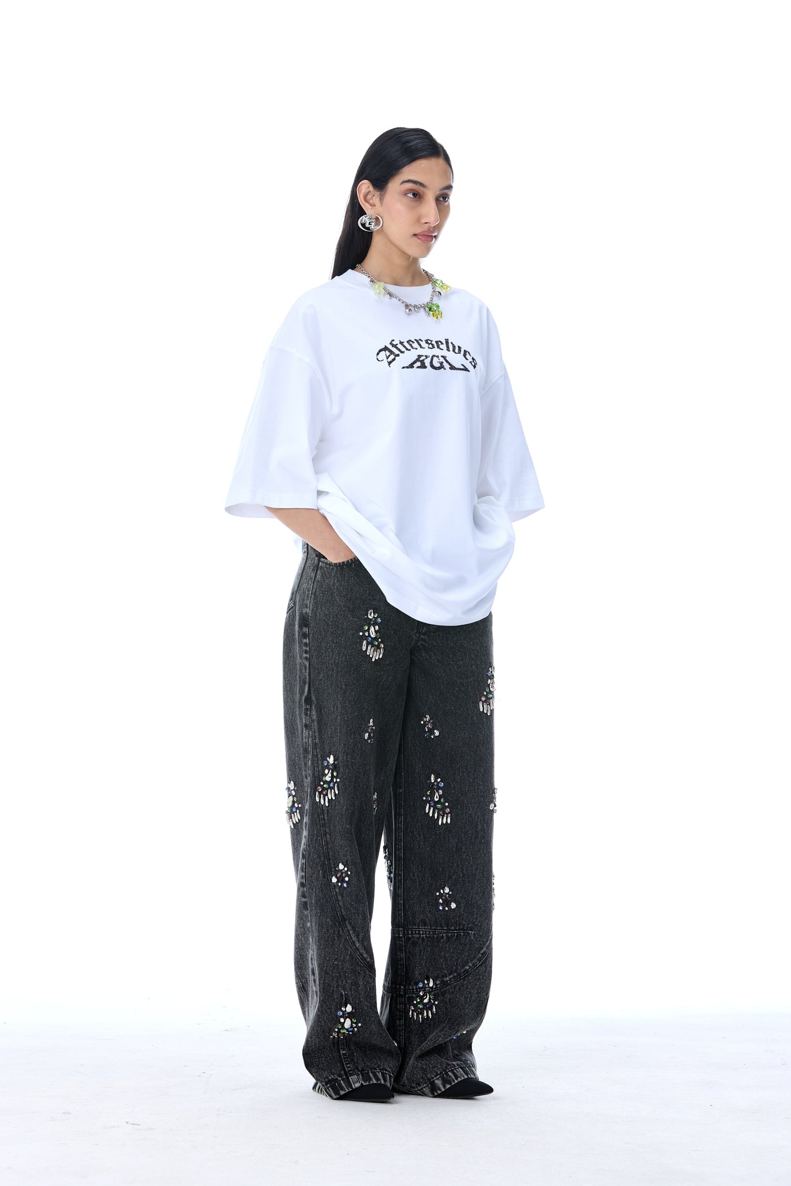 CHROME DAWN' DENIM PANTS - Kanika Goyal Label