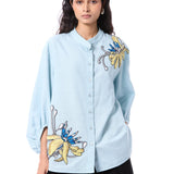CLOVER MIST' EMBELLISHED SHIRT - Kanika Goyal Label