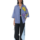 COLOUR - BLOCKED DENIM PANTS - Kanika Goyal Label