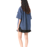 COMET HAZE' EMBELLISHED DENIM TOP - Kanika Goyal Label