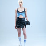 CONCENTRIC CUT DENIM BRALETTE - Kanika Goyal Label