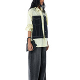 CONCENTRIC CUT' Denim Shirt - Kanika Goyal Label