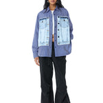 CONCENTRIC CUT' Denim Shirt - Kanika Goyal Label