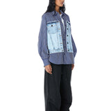 CONCENTRIC CUT' Denim Shirt - Kanika Goyal Label