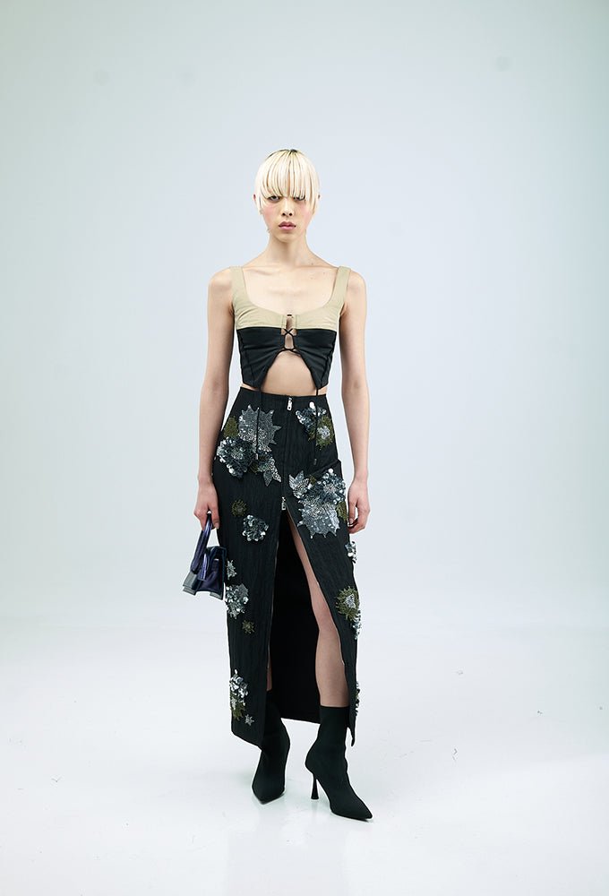 Concentric Cut Two - Toned Bralette - Kanika Goyal Label