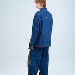 Concentric Cut Utility Denim Jacket - Kanika Goyal Label