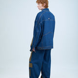 Concentric Cut Utility Denim Jacket - Kanika Goyal Label