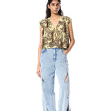 CRESCENT TIDE' EMBELLISHED DENIM PANTS - Kanika Goyal Label