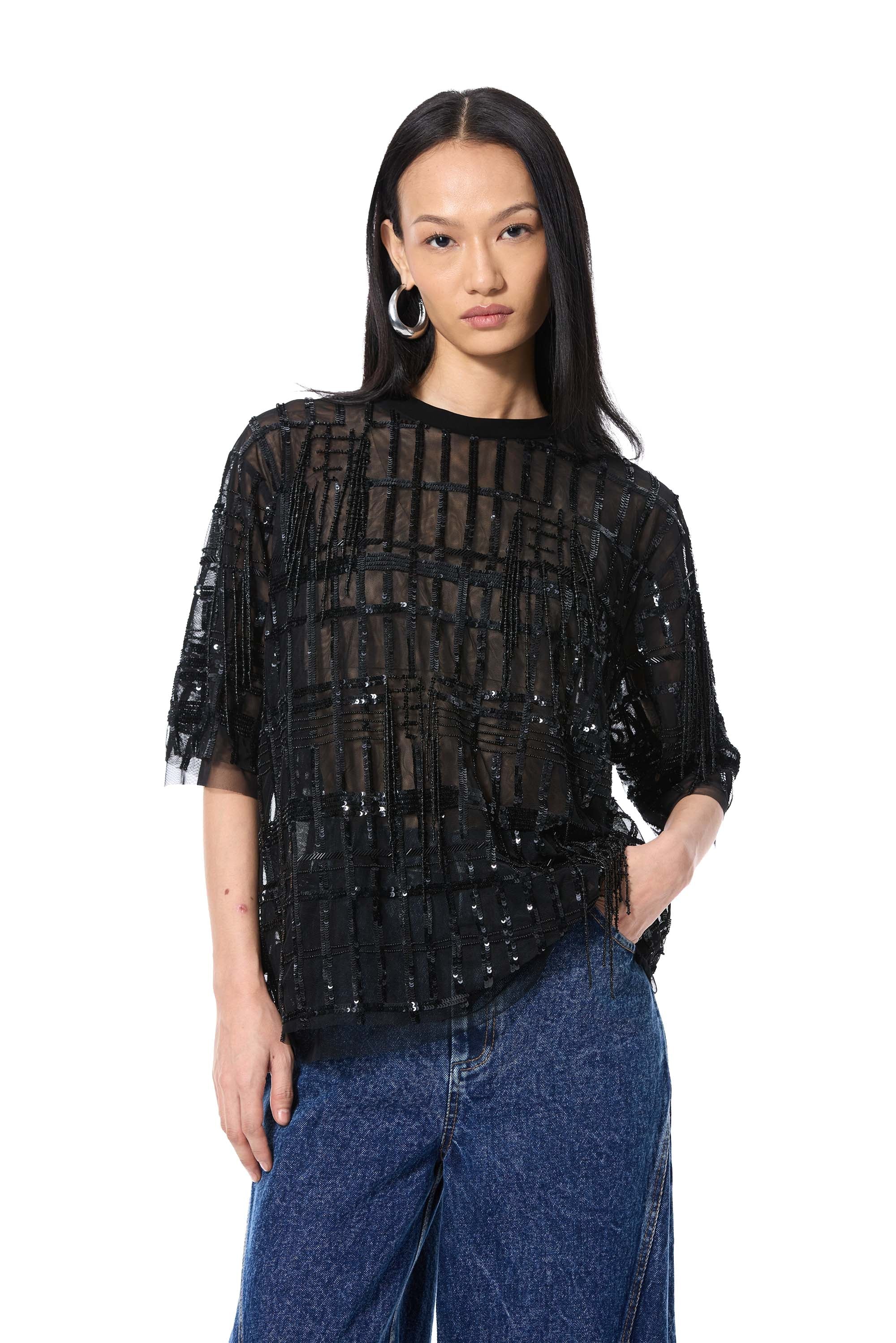 CRISSEL' EMBELLISHED TOP - Kanika Goyal Label