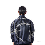 CROSS WIRED' PRINTED BOMBER - Kanika Goyal Label