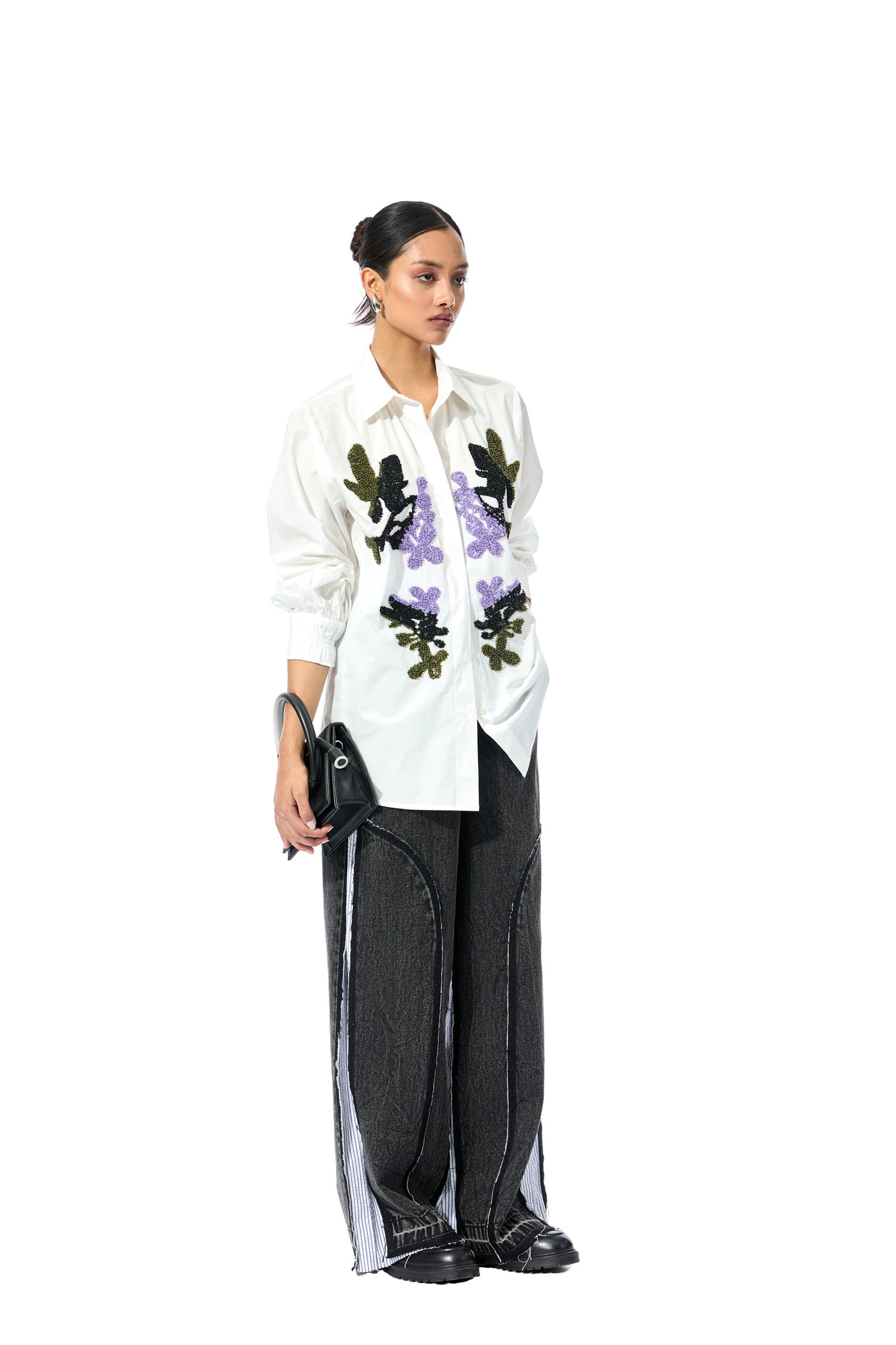 DENIM DRIP BLACK PANTS - Kanika Goyal Label