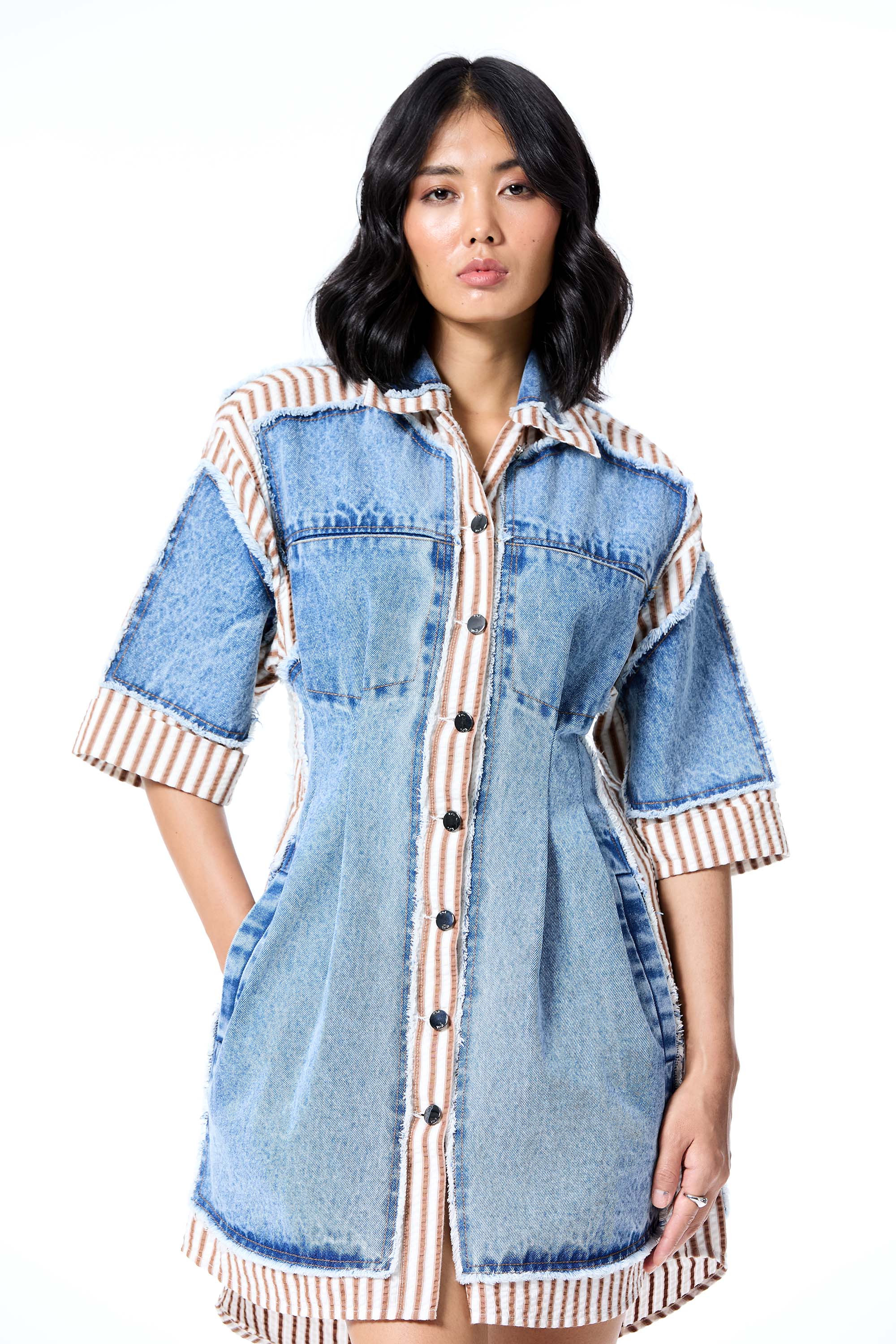 DENIM DRIP DRESS - Kanika Goyal Label