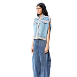 DENIM DRIP' VEST - Kanika Goyal Label