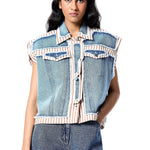 DENIM DRIP' VEST - Kanika Goyal Label
