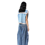 DENIM DRIP' VEST - Kanika Goyal Label