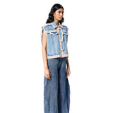 DENIM DRIP' VEST - Kanika Goyal Label