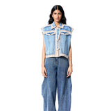 DENIM DRIP' VEST - Kanika Goyal Label