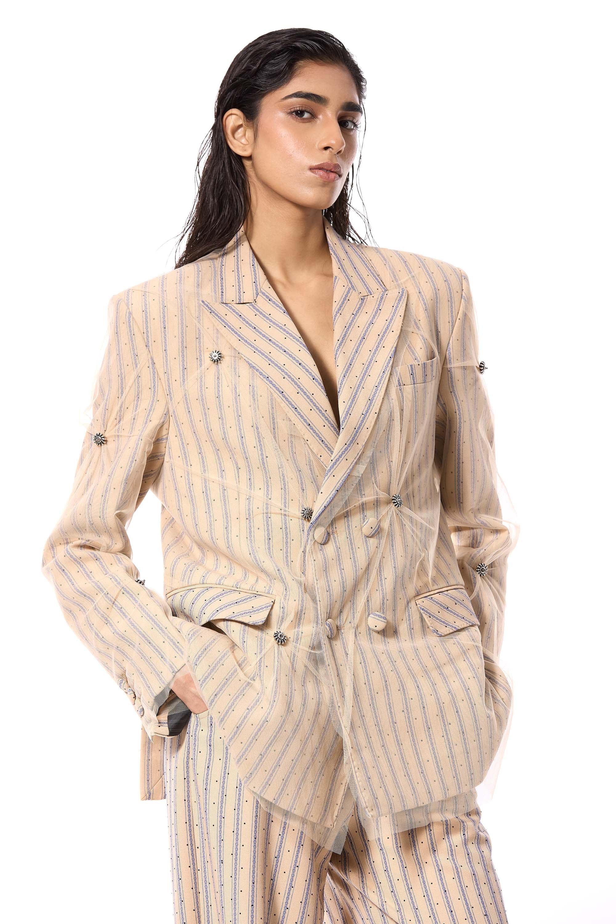 DESERT DISCO' EMBELLISHED BLAZER - Kanika Goyal Label