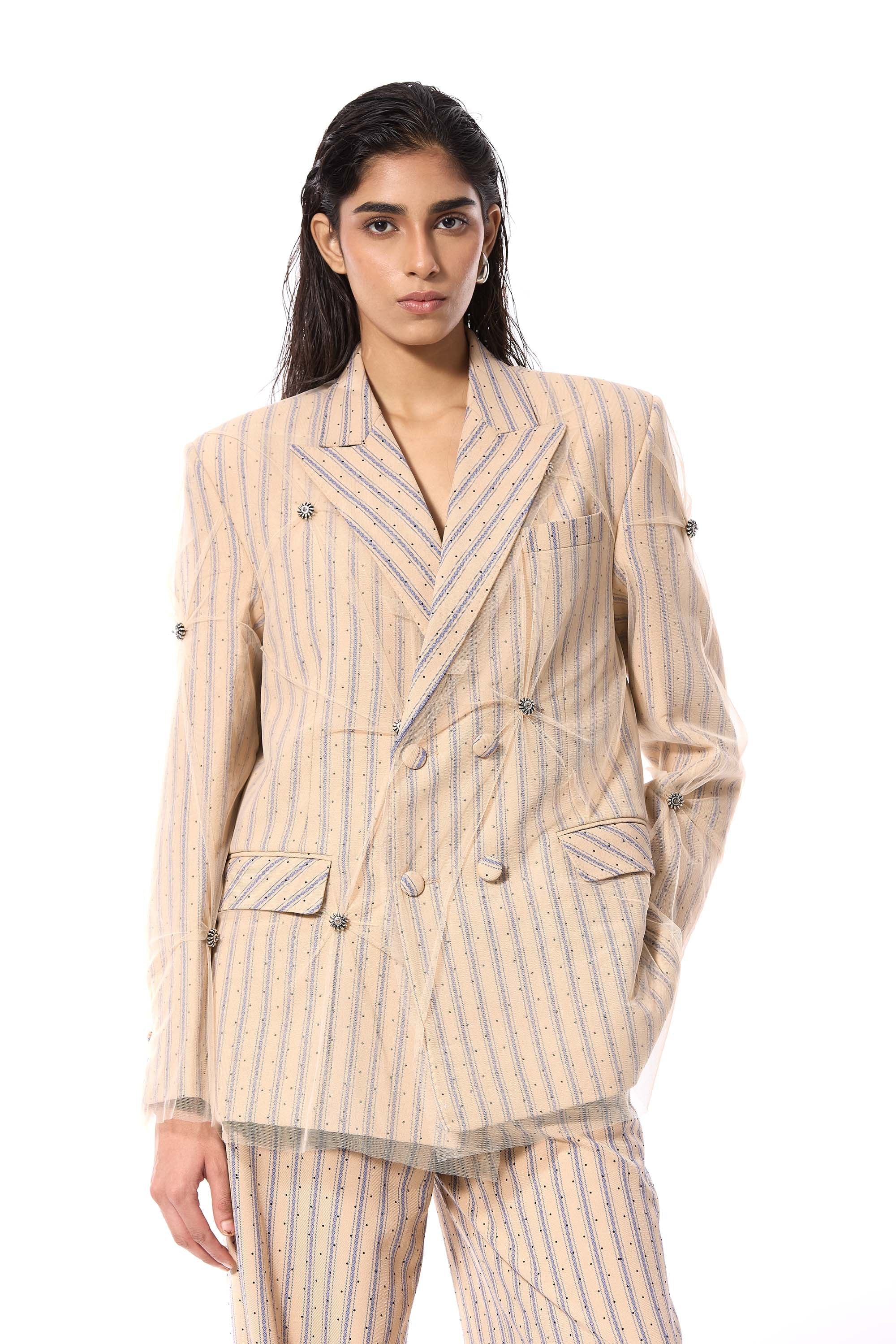 DESERT DISCO' EMBELLISHED BLAZER - Kanika Goyal Label