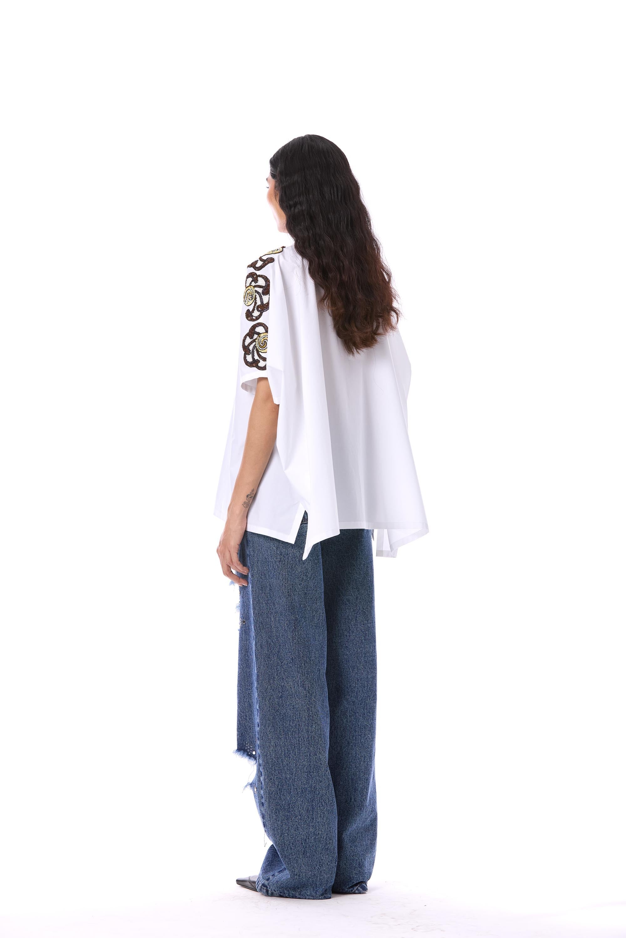 DESERT PLUME' EMBELLISHED SHIRT - Kanika Goyal Label