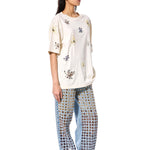 DIAMANTE' EMBELLISHED DENIM PANTS - Kanika Goyal Label