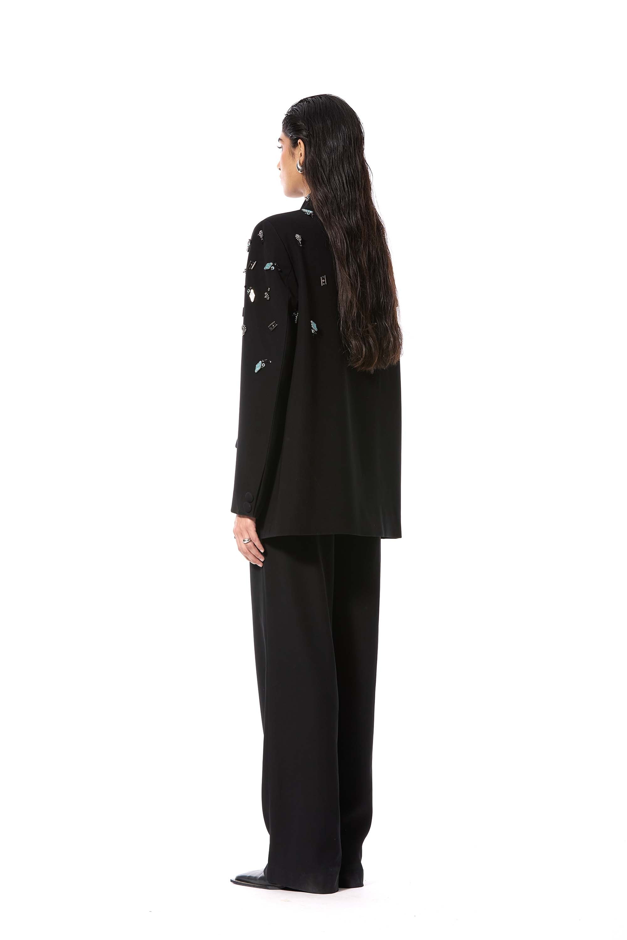 DUSKEI' EMBELLISHED BLAZER - Kanika Goyal Label
