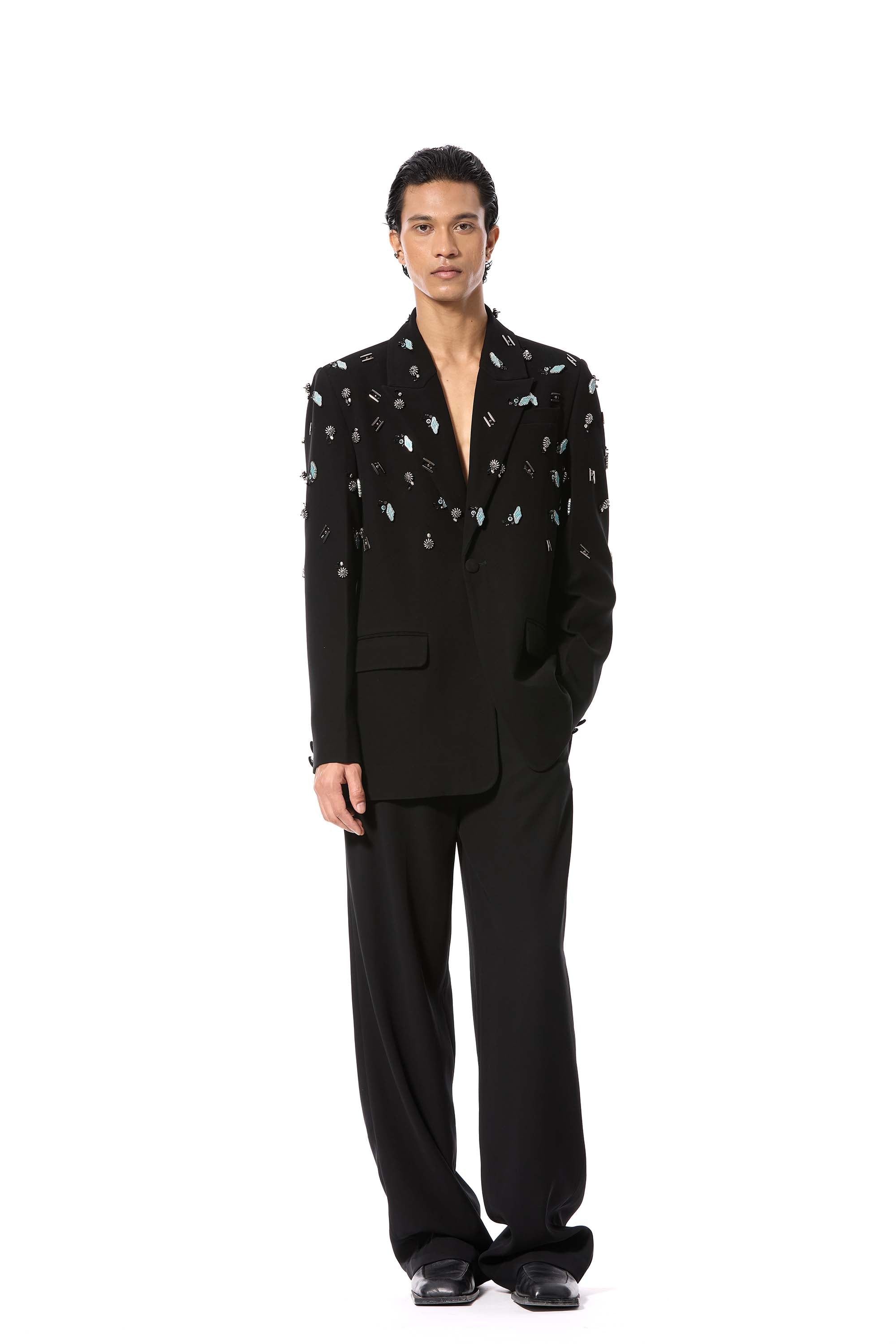 DUSKEI' EMBELLISHED BLAZER - Kanika Goyal Label