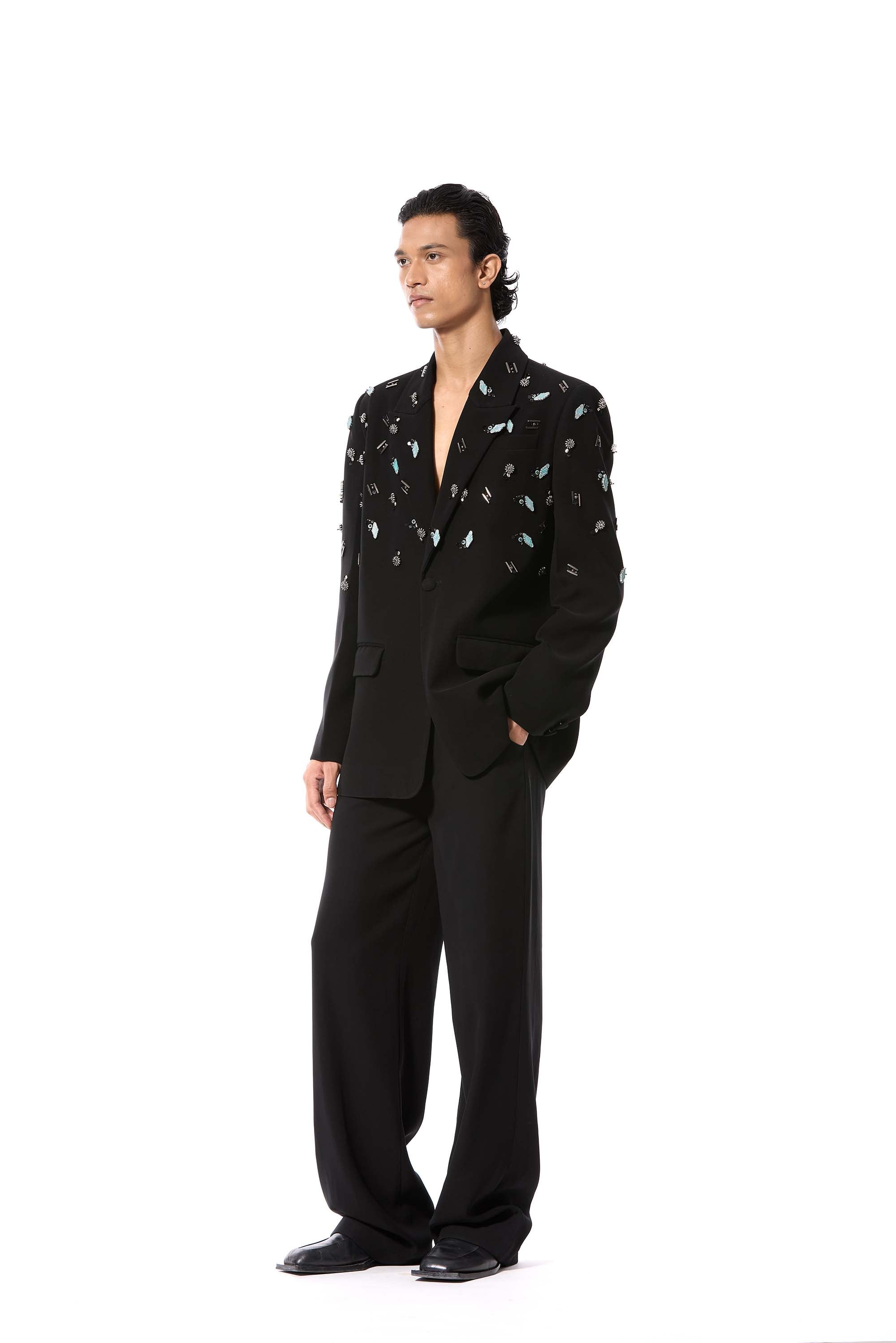 DUSKEI' EMBELLISHED BLAZER - Kanika Goyal Label