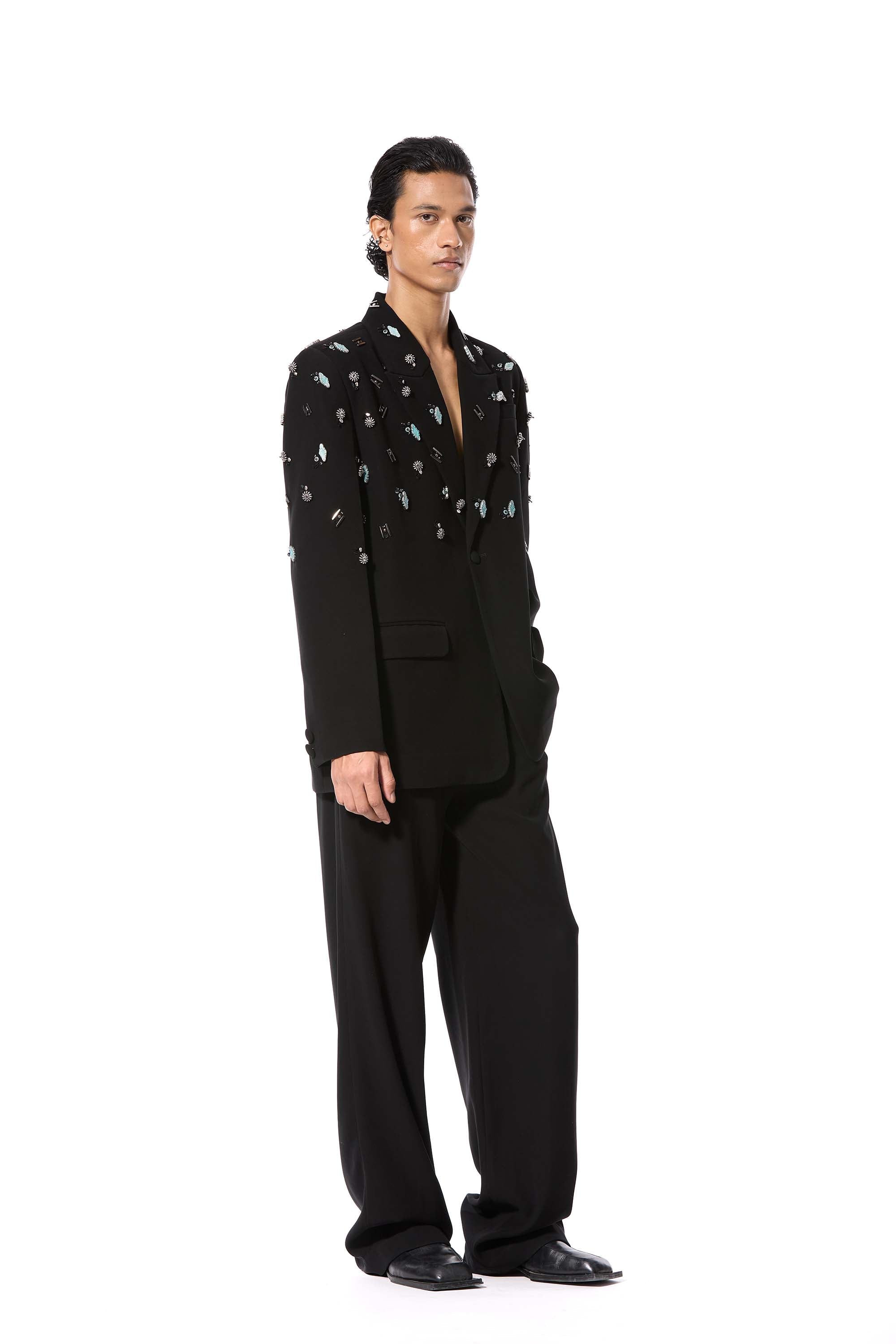 DUSKEI' EMBELLISHED BLAZER - Kanika Goyal Label
