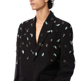 DUSKEI' EMBELLISHED BLAZER - Kanika Goyal Label