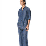 DUSKEI' EMBELLISHED DENIM SHIRT - Kanika Goyal Label