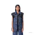 EARCRAFT DENIM VEST - Kanika Goyal Label