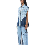 EDEN' Embellished denim vest - Kanika Goyal Label
