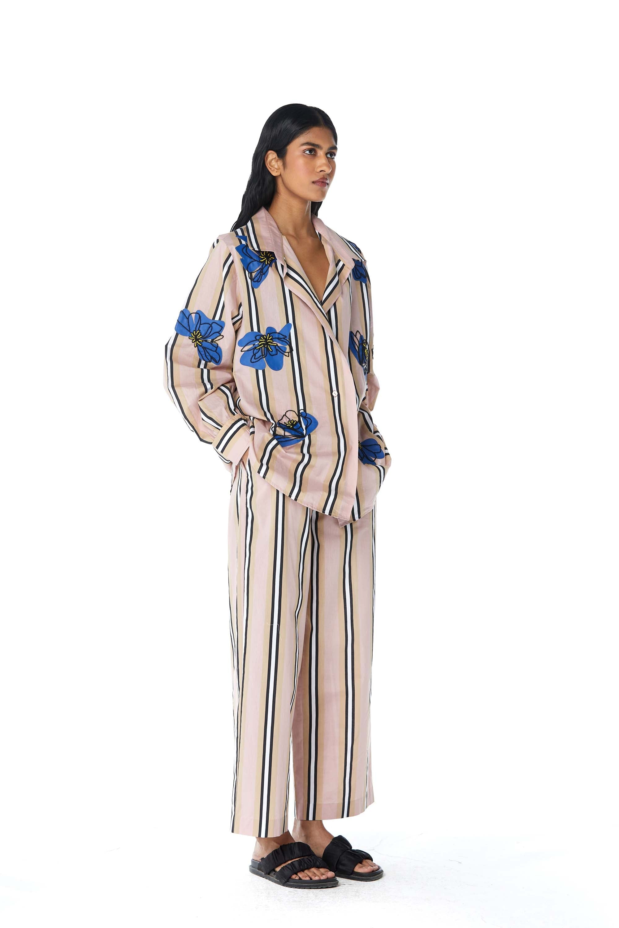 ‘ELISA’ Faux Leather Appliquè Set - Kanika Goyal Label